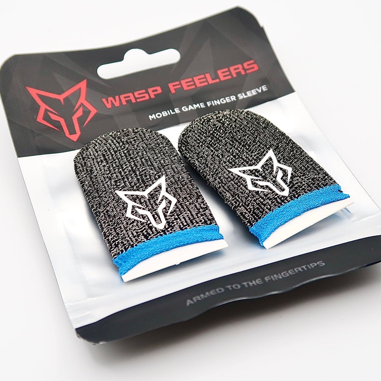 Sarafox V2 (Blue) Finger Sleeve Feelers (1 Pairs) – Sweat-Proof, High-Sensitivity, No-Delay for Mobile Gaming